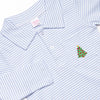 Traditional Tree Pima Embroidered Shirt, Blue