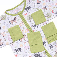 Down South Days Bamboo Zippy Pajama, Green