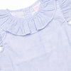 Spring Seersucker Ruffle Diaper Set, Blue