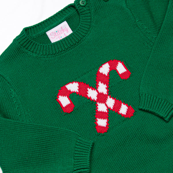 Candy Cane Treat Sweater, Green