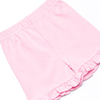 Pocketful of Berries Applique Ruffle Short Set, Pink