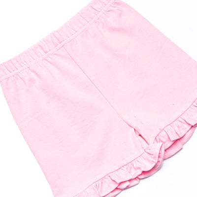 Pocketful of Berries Applique Ruffle Short Set, Pink