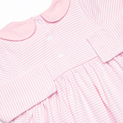 Traditional Tree Pima Embroidered Dress, Pink
