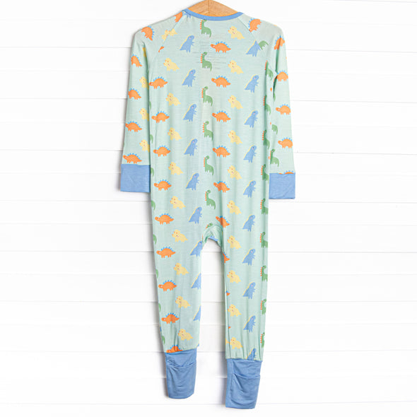 Dino Dreams Bamboo Zippy Pajama, Green
