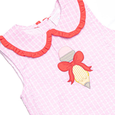 Write on Track Applique Dress, Pink