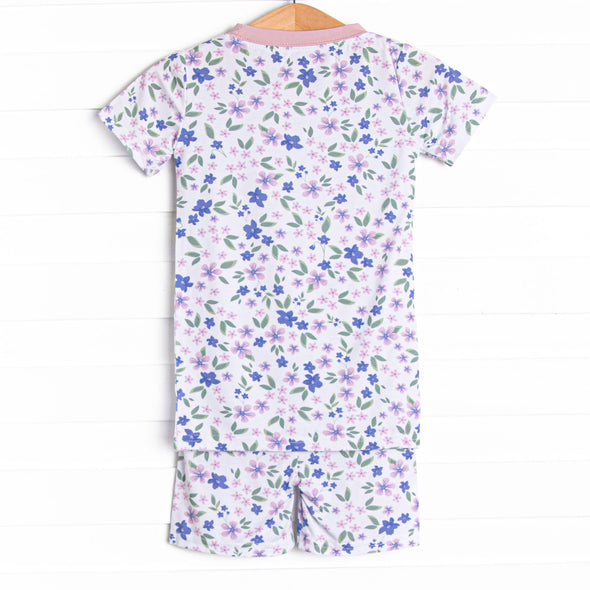 Penelope Purple Bamboo Pajama Short Set, Purple
