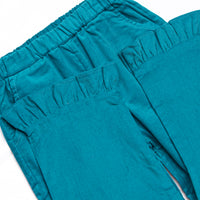 Marshland Meadows Side Tie Ruffle Pant Set, Blue