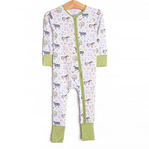 Down South Days Bamboo Zippy Pajama, Green