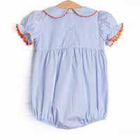Too Cute for Tricks Smocked Bubble, Blue