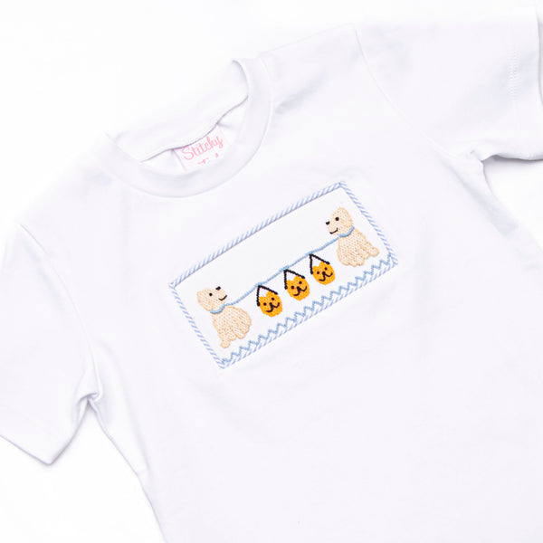 Too Cute for Tricks Smocked Pant Set, Blue