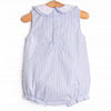 Spring Seersucker Ruffle Bubble, Blue