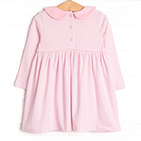 Traditional Tree Pima Embroidered Dress, Pink