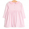 Traditional Tree Pima Embroidered Dress, Pink