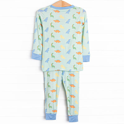 Dino Dreams Bamboo Pajama Set, Green
