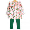 Tinsel Trees Ruffle Legging Set, Green