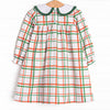 Poinsettia Plaid Dress, Red