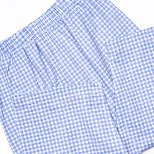Bumper to Bumper Smocked Pant Set, Blue