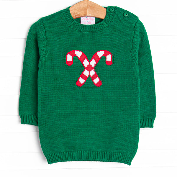 Candy Cane Treat Sweater, Green