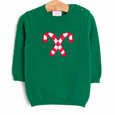 Candy Cane Treat Sweater, Green