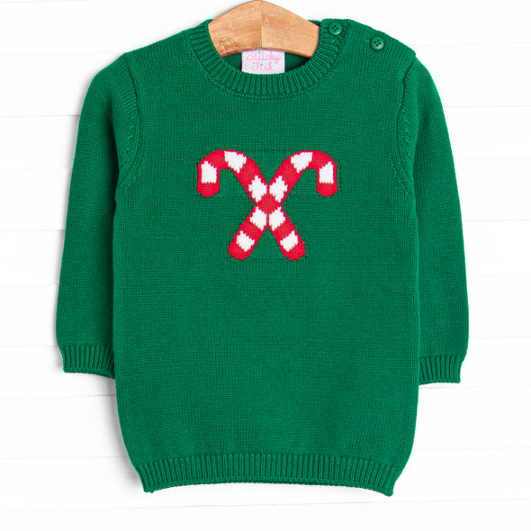 Candy Cane Treat Sweater, Green