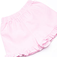 Blue Crab Bows Ruffle Short Set, Pink