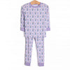Patches of Petals Bamboo Pajama Set, Purple