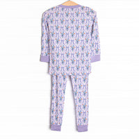 Patches of Petals Bamboo Pajama Set, Purple