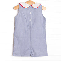 Apple Orchard Applique Jon Jon, Navy