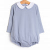 Elliot Long Sleeve Bubble, Slate Blue Stripe