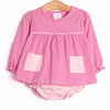 Marjorie Pocket Diaper Set, Magenta Stripe
