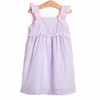 Spring into Seersucker Dress, Purple