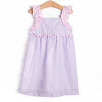Spring into Seersucker Dress, Purple