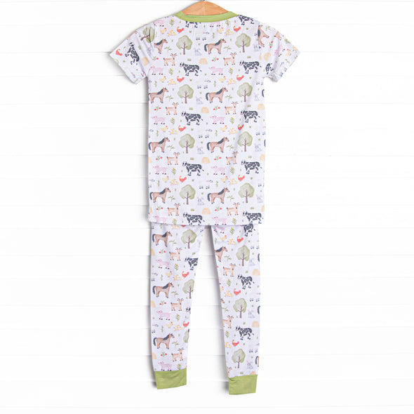 Down South Days Bamboo Pajama Short Sleeve Set, Green