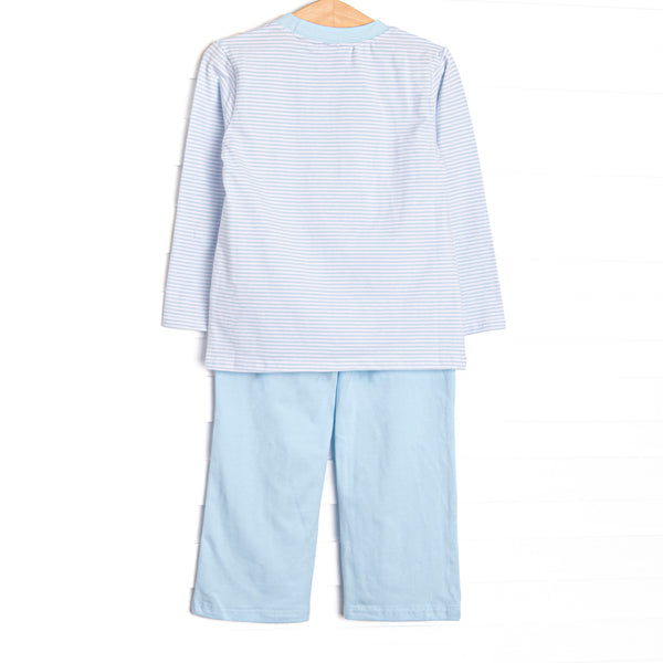 Park Avenue Pooch Applique Pant Set, Blue