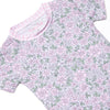 Gingham Gardenias Bamboo Pajama Short Sleeve Set, Pink