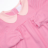Olivia Legging Set, Medium Pink Stripe