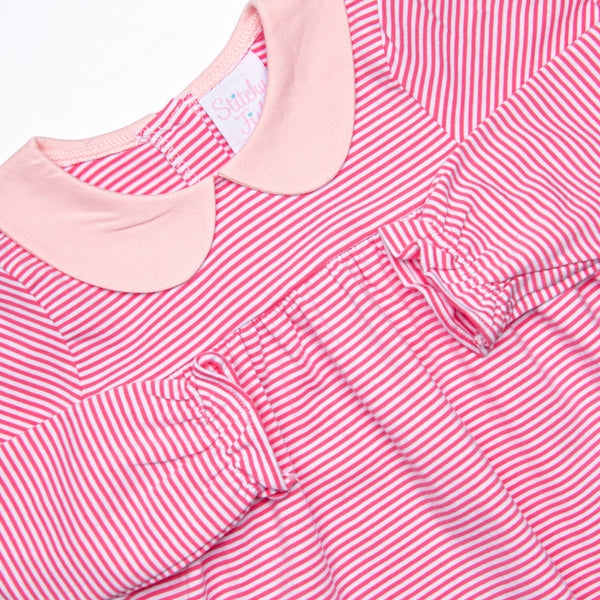 Olivia Legging Set, Medium Pink Stripe