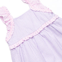Spring into Seersucker Dress, Purple