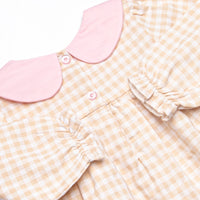 Timeless Tiles Collared Legging Set, Brown