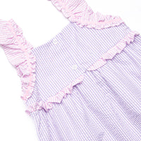 Spring into Seersucker Dress, Purple