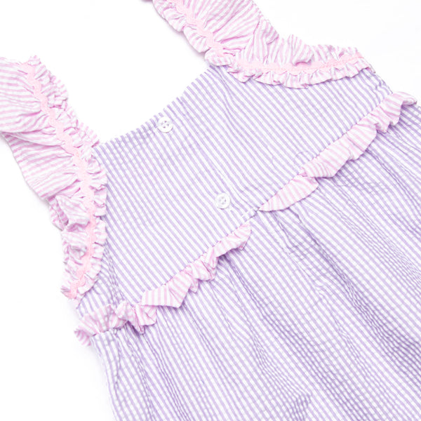 Spring into Seersucker Dress, Purple