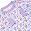 Patches of Petals Bamboo Pajama Set, Purple