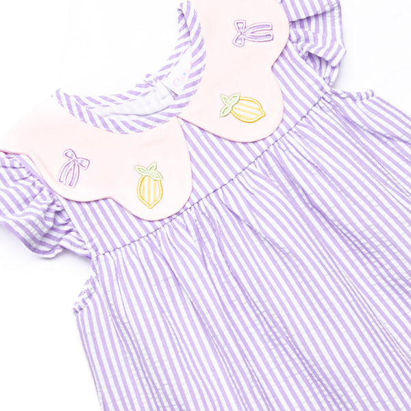 Tied With A Twist Applique Diaper Set, Purple