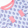 Blue Bud Bouquet Bamboo Pajama Set, Blue