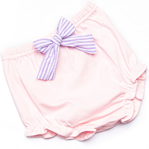 Tied With A Twist Applique Diaper Set, Purple