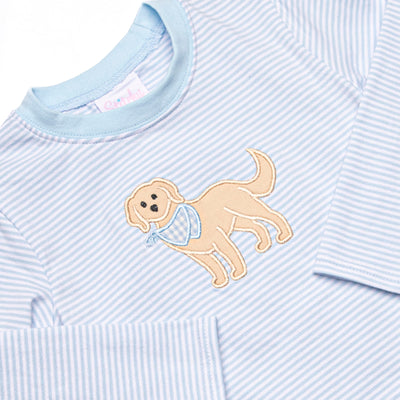 Park Avenue Pooch Applique Pant Set, Blue