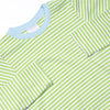 Charles Long Sleeve Pant Set, Blue and Light Green Stripe