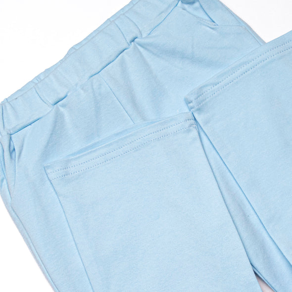 Charles Long Sleeve Pant Set, Blue and Light Green Stripe