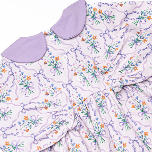 Patches of Petals Legging Set, Purple