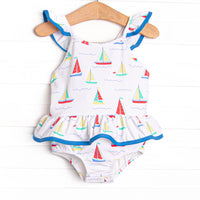 Boat Day Breeze One Piece, Blue